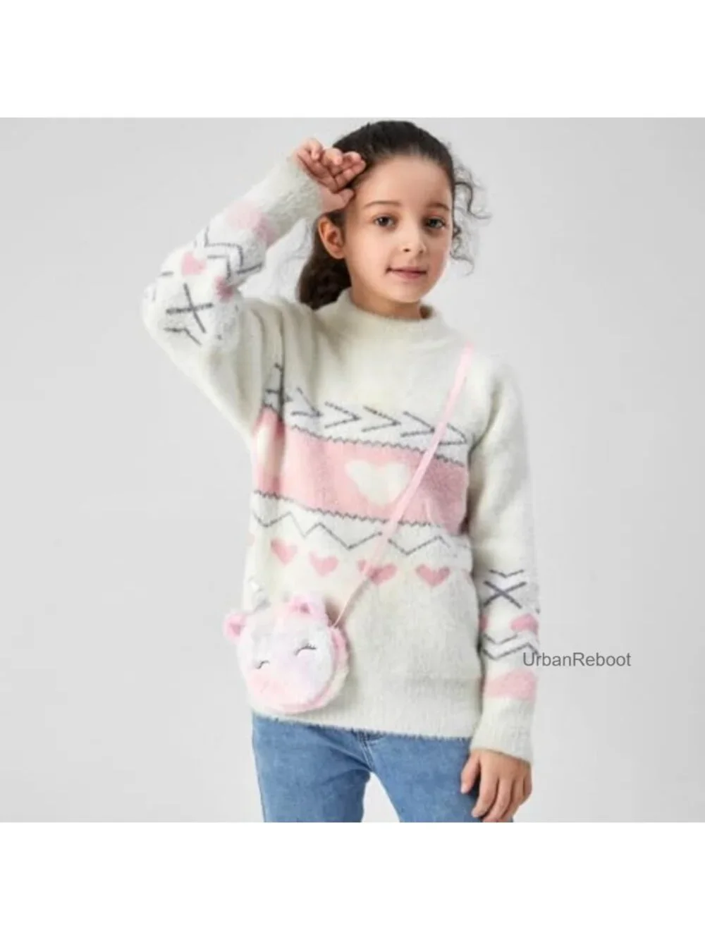 2 Pack Mini Crossbody Bag Kids Small Sling Bag Unicorn Girls Plush Purse